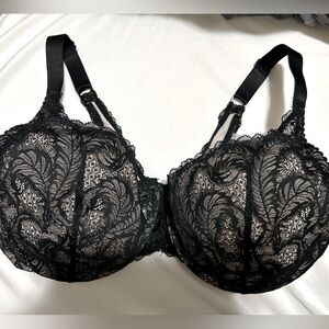 Black Lace Unlined Bra
